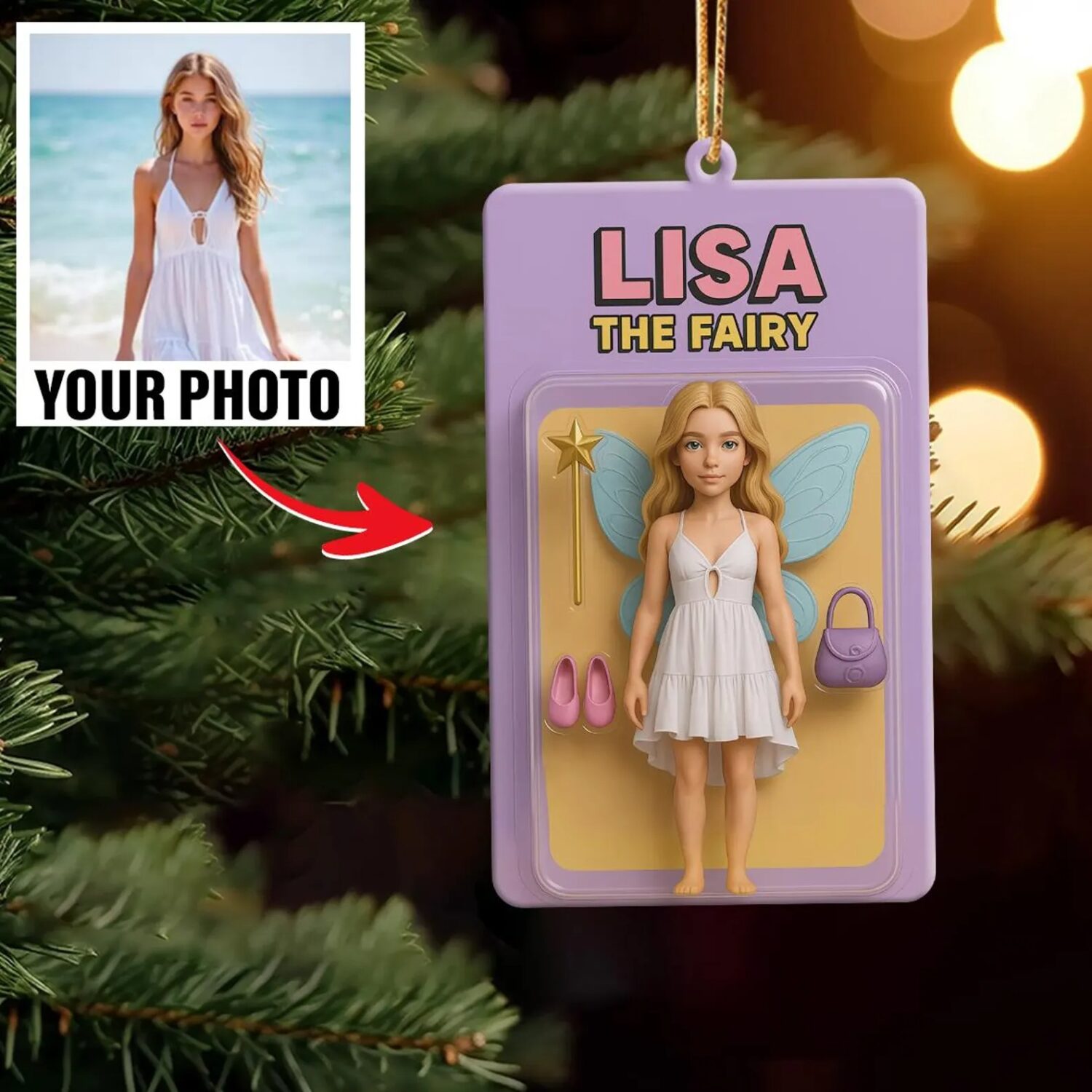 Personalized IT Girl Photo Christmas Decor – Custom Name Keepsake | Personalized Custom - Image 2