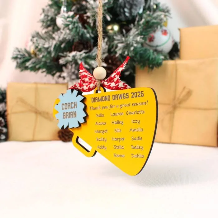 Personalized Cheer Coach Thank You Ornament – Custom Team & Season Keepsake | Personalized Ornament | Woodhug - Image 5