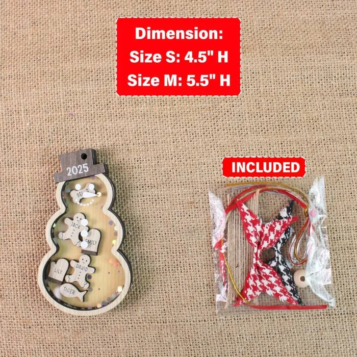 Personalized Snowman Shaker Ornament – Custom Name Holiday Keepsake | Personalized Ornament | Woodhug - Image 2