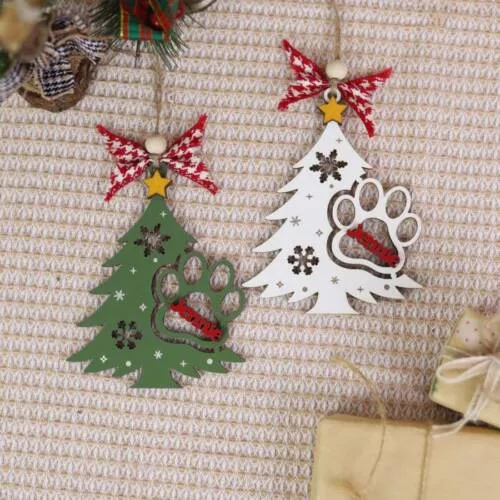 Personalized Dog Paw Christmas Ornament – Custom Name Keepsake for Pet Lovers | Personalized Ornament | Woodhug