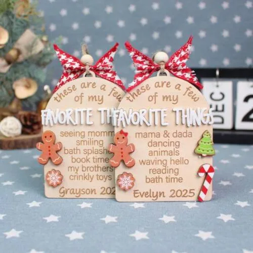Personalized “Few Of My Favorite Things” Ornament – Custom Name & List Keepsake | Personalized Ornament | Woodhug