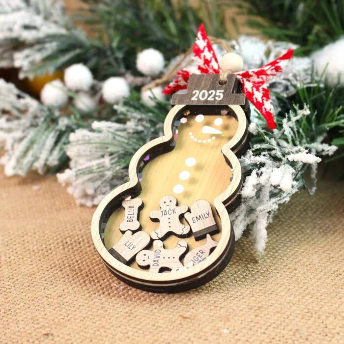 Personalized Snowman Shaker Ornament – Custom Name Holiday Keepsake | Personalized Ornament | Woodhug - Image 5