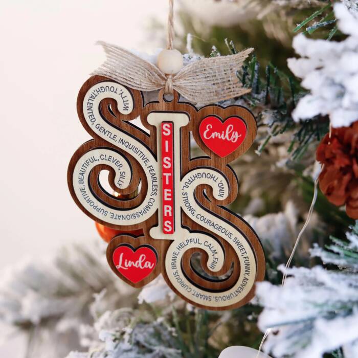 Personalized Sisters Ornament – Custom Names Keepsake Gift | Personalized Custom - Image 6